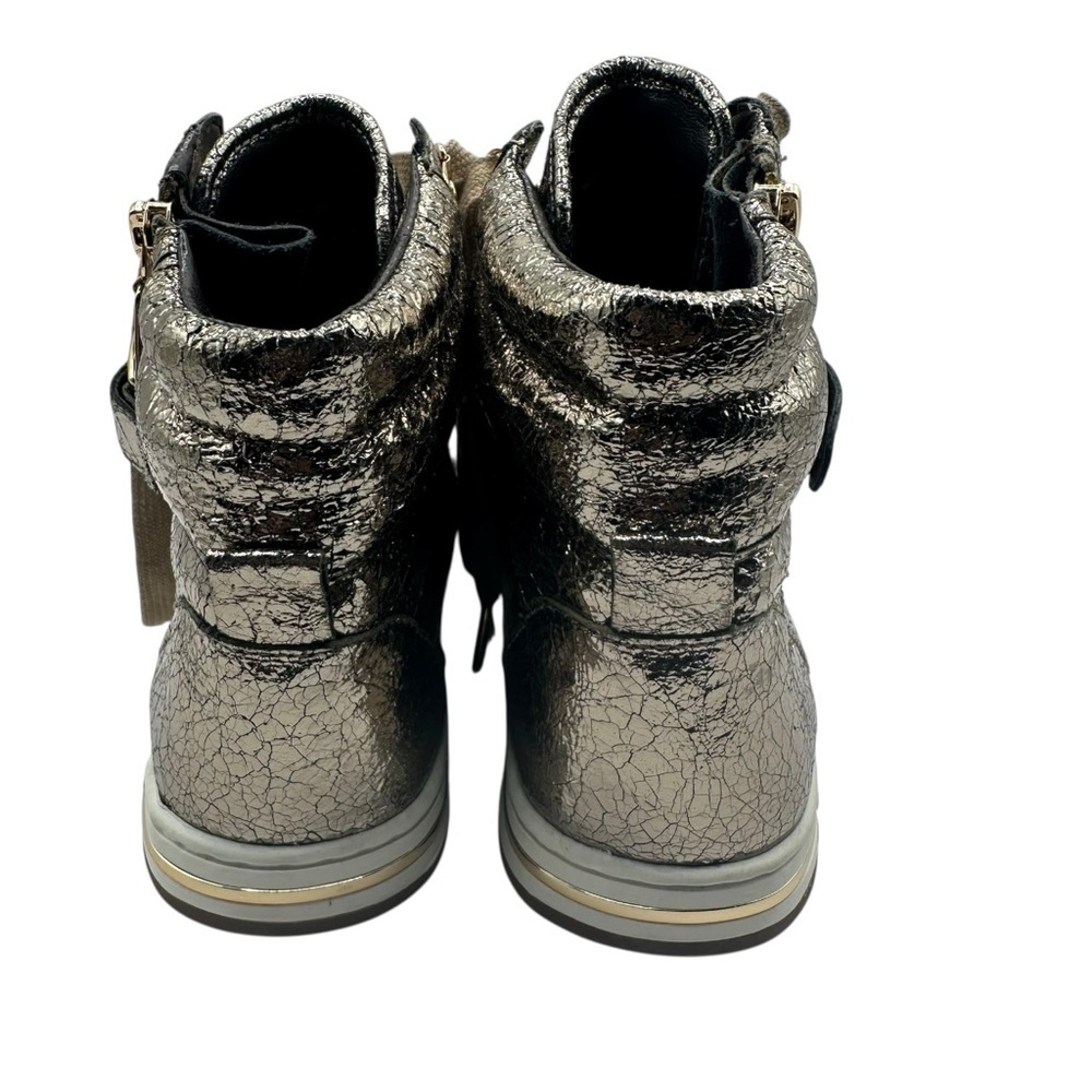 Michael Kors Metallic High Top Sneakers, Leather Upper/Rubber Outsole, Size 6.5M - Picture 11 of 16
